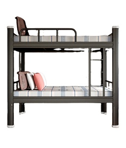Modern Double <strong>Bunk</strong> <strong>Bed</strong> with Wooden Frame Steel Dormitory <strong>Sofa</strong> <strong>Bed</strong> for Refugees-for Hotels Schools Inspired by Malaysian Design - Product Image 4