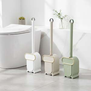Porte-<span class=keywords><strong>brosse</strong></span> de toilette double à 90 degrés, design moderne, vente chaude, en plastique, avec gobelet <span class=keywords><strong>suspendu</strong></span>, brosses de toilette - Product Image 1