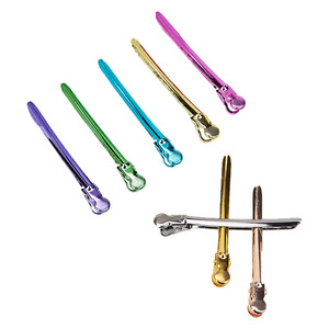 Pinzas para el Cabello de Metal Color Caramelo de 10 cm, Pinzas Tipo Cocodrilo para Uso Diario - Product Image 1