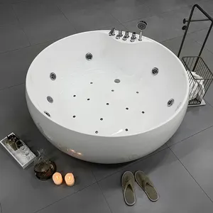 现代独立式浴缸智能恒温加热按摩浴缸