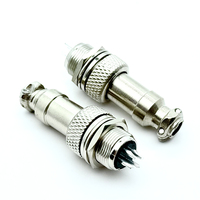 Connecteur aviation Soulin GX12 IP68 mâle/femelle, 4 broches, contact rond en laiton – Offre spéciale