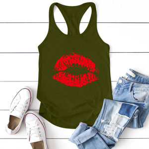 Sexy <strong>Red</strong> Lips Print Tank Tops Summer Fashion Harajuku <strong>Sleeveless</strong> Vest Casual <strong>Sleeveless</strong> T <strong>Shirt</strong> Women's Ladies Vest Tops - Product Image 4