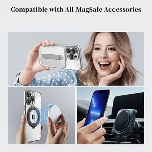 Wholesale Luxury Magnetic Charging Soft TPU Silicone Transparent Phone Case Cover For Samsung IPhone 15 14 13 12 11 Pro Max Plus
