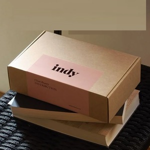 <strong>Custom</strong> Kraft <strong>Paper</strong> Corrugated <strong>Boxes</strong> For Apparel Clothes Packaging Matt Lamination Foil Specifications For Mailing &amp; Shipping - Product Image 1