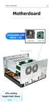 Hot Selling 8Bay MATX NAS Server Case Mid Tower with Type-C Interface Power Supply USB Front Port and Fan in Stock