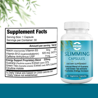 Capsules Minceur Premium : Mélange Naturel de Guarana, Extraits de Thé Vert, Vitamine B – Nettoyage et Soutien Antioxydant Détoxifiant
