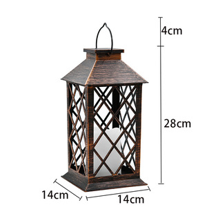 Lampes de <span class=keywords><strong>lanterne</strong></span> solaire rétro étanches pour l'extérieur avec source de lumière LED à effet de flamme pour le jardin à des fins décoratives - Product Image 4