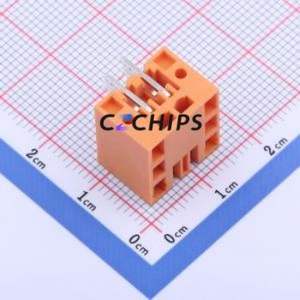 KF2EDGERM-3.5-2*2P Plug-in Terminal Block Bent Lead Through Hole,P=3.5mm Board-to-Board / Socket Closed Screw Fixing 2x2P 3.5mm - Product Image 2