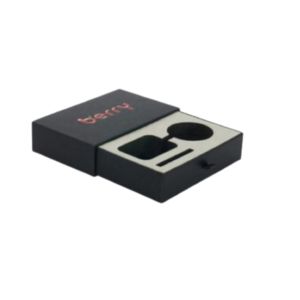 SILVER24 Rigid Gift <b>Box</b> Cotton Liner UV Logo High-End Jewelry Packaging Rectangle Ivory Board Magnetic Closure Handle - Product Image 2