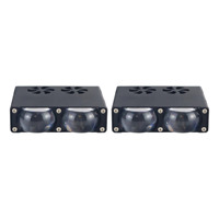 GOODZOOM Feux de conduite super lumineux pour grille, mini projecteurs antibrouillard, barre LED mince, faisceau Hi/Lo, blanc jaune pour camion et moto