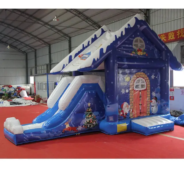 Commercial kids playground Christmas inflatable bouncer slide for kids Inflatable Toys Bounce House Party House with slide