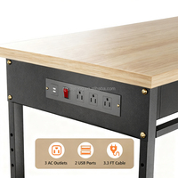 Banc de travail industriel en acier avec étagères, hauteur réglable, fonctions antivol, personnalisable OEM, design moderne