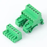Connecteurs de bornier sur rail DIN 2EDGUKR-5.08MM + 2EDGK-5.08MM RS Vert PA66 300V 15A 2-24 pôles