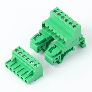 2edgukr-5. 08mm + 2edgk-5. 08mm RS màu xanh lá cây PA66 300V WS Din Rail khối thiết bị đầu cuối - Product Image 5