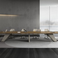 Ensemble de table et de chaises de conférence moderne pour hôtel, mobilier de bureau durable et écologique avec pieds en métal