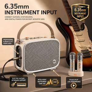 Sistema di Altoparlanti per <span class=keywords><strong>Karaoke</strong></span> DIVOOM SONGBIRD ULTRA 100W con Doppio Microfono Wireless, Registrazione di Qualità Studio <span class=keywords><strong>USB</strong></span>/OTG Senza Perdita di Dati - Product Image 3