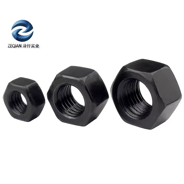 Hexagon Carbon Steel Nut DIN934 4./8.8/10.9/12.9 High-strength Blackened Factory-grade Hexagonal Nut
