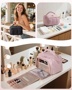 Bolsa <span class=keywords><strong>de</strong></span> Maquillaje Acolchada Ligera y Grande Personalizada, Organizador <span class=keywords><strong>de</strong></span> Maquillaje, Bolsa <span class=keywords><strong>de</strong></span> Cosméticos Tipo Nube, Bolsa <span class=keywords><strong>de</strong></span> Aseo <span class=keywords><strong>de</strong></span> <span class=keywords><strong>Viaje</strong></span> <span class=keywords><strong>para</strong></span> Mujer - Product Image 3