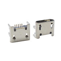 20 pièces connecteur USB femelle type b à haute intensité, chargeur Android, bouche plate, micro usb, type, 5 broches