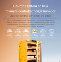 Humidor Électronique Raching MON3800A en Cèdre Espagnol avec Contrôle Numérique de l'Humidité et Verrou de Sécurité, Grande Capacité