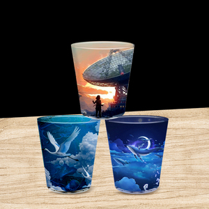 Tazza piccola trasparente in vetro da 1.5 once di vetro stampato stampato di alta qualità - Product Image 6