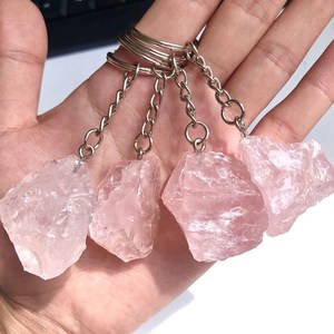Cristalli spirituali cristalli di quarzo grezzi <span class=keywords><strong>pietra</strong></span> guarigione pietre grezze su misura portachiavi a buon mercato per compratore ragazzo - Product Image 3