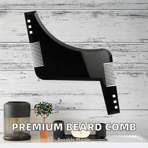 Brosse à barbe en plastique pour homme avec manche métallique, qualité supérieure, par le meilleur fournisseur OEM - Product Image 2