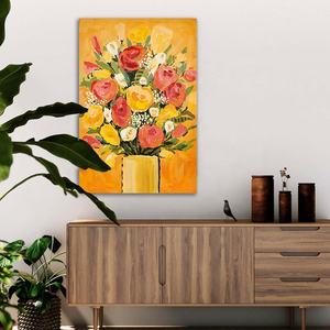 EAGLEGIFTS-pintura grande europea de flores, pintura al óleo de lienzo 3D con Marco, Cuadrado Vertical moderno - Product Image 5