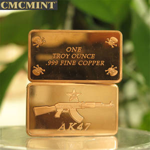 Lingotti di Rame Puro 999 da 1 Oncia, Modello AK-47, Y033 - Product Image 1