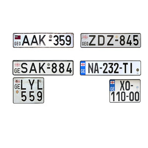 Plaques d'<span class=keywords><strong>immatriculation</strong></span> de la Géorgie plaques d'<span class=keywords><strong>immatriculation</strong></span> en aluminium de voiture de sublimation vierges en relief personnalisées - Product Image 3