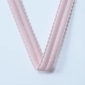 Factory wholesales scalloped encaje elastic mercerizado nylon lace elastic band for underwear bra shoulder strap webbing