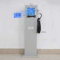 Excellent gonfleur de pneus vertical en métal avancé avec manomètre de précision, moniteur de pression des pneus, tuyau à connexion rapide
