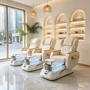 Sillón de Pedicura y Manicura Moderno de Lujo para Salón de Belleza con Bomba de Descarga y Spa para Pies sin Tuberías - Product Image 3