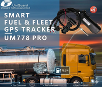 Traceur GPS de surveillance de carburant 4G+2G avec précision de 99 %, capteur de carburant à ultrasons UM778, système d'alarme antivol pour camions diesel