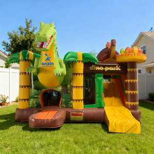 Fabricantes de Brincolines Personalizados, Casa de Brinco Inflable Comercial con Tobogán - Product Image 3
