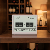 Thermomètre hygromètre pour cave à vin avec alerte de batterie faible, résolution 1 % HR, plage d'humidité 10 % - 99 %, en plastique, pour usage domestique