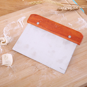 Pain grattoir boulangers outil outil de coupe manche en bois métal pâte grattoir Pizza pâte Cutter <span class=keywords><strong>hachoir</strong></span> - Product Image 3