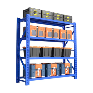 Support de stockage en acier robuste avec 4 étagères réglables pour une utilisation en entrepôt - Product Image 2