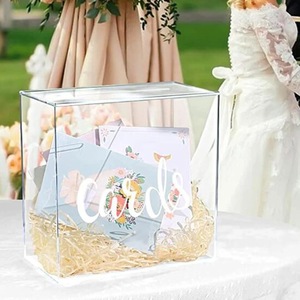 New Design Personalized Acrylic Wish <b>Card</b> <b>Box</b> for Precious Wedding Moments for Wedding Party - Product Image 6