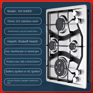 Cocina de Gas comercial de 60cm con 4 quemadores Encimera integrada del fabricante para Cocina Casera para RV Uso al aire libre Energía solar alimentada - Product Image 4