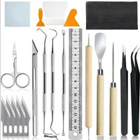 Kit d'accessoires pour imprimante 3D, 43 pièces, outils de nettoyage des buses, ensemble d'outils de réparation, grattoir de finition, outils de réparation pour imprimante 3D FDM SLA