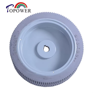 Ruedas Giratorias de Alta Calidad 14x4.5 con Neumático Sólido para Transpaleta Eléctrica, Recolector de Pedidos, AGV, Máquina de Limpieza, Equipo de Almacén - Product Image 1