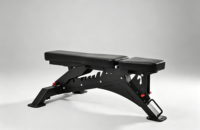 Banc de musculation robuste en acier réglable, banc d'entraînement multi-angles avec rembourrage en PU, banc de fitness durable pour l'entraînement de force
