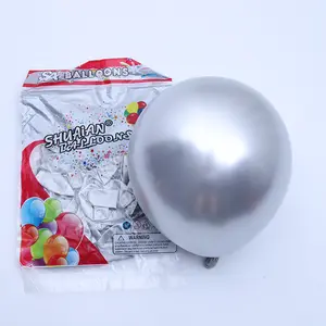 Wholesale Shuaian Kids Toys Party Supplies Free Chrome Balloons 12 Inch for Wedding Birthday Party Decorations Metallic Latex LM