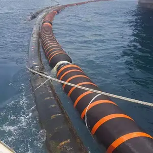 Tuyau en caoutchouc flottant industriel, aspiration et décharge pour conduits de dragage, marine, de haute qualité, 2 pièces