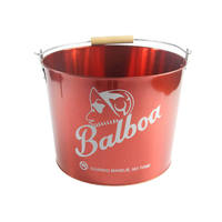 Seau à glace en fer galvanisé Hua Peng, design moderne, 2 gallons, avec poignée, idéal pour les fêtes, service OEM/ODM, vente chaude, populaire