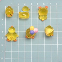 Mini figurines d'animaux en résine, canards lumineux, qui brillent dans le noir, pour la décoration de la maison, l'aménagement paysager, le jardin, animaux mignons