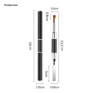 Lápiz de pegamento de doble punta para decoración de uñas, profesional, para extensión rápida, con empujador de acero, pegamento de nailon para fototerapia y cristal, con punta rizada - Product Image 5