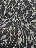 Nouveau design 2026 – Tissu en dentelle perlée fait main avec cristaux, strass et sequins sur maille pour robes de mariée et de soirée à Dubaï
