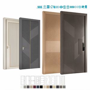 European <b>America</b> <b>Villa</b> Oak Walnut Solid Wood Anti-Theft Exterior Entrance Door for Apartment Use Modern Design - Product Image 5